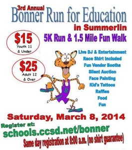 3rd Annual Bonner Run for Education Sponsors Flyer