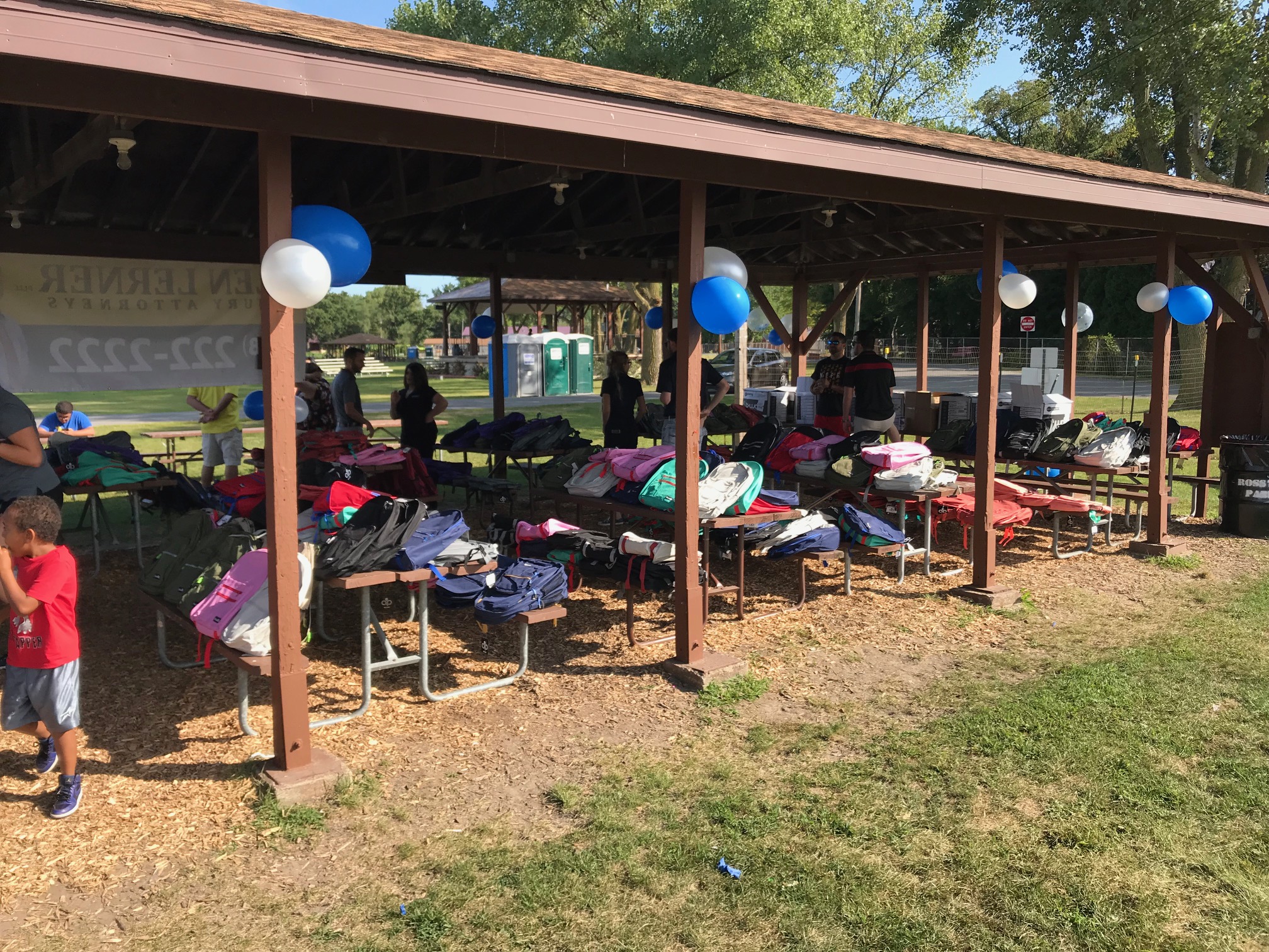 Merrillville Backpack Giveaway Lerner and Rowe Gives Back